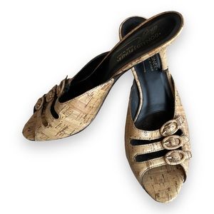 donald pliner cork kitten sandal